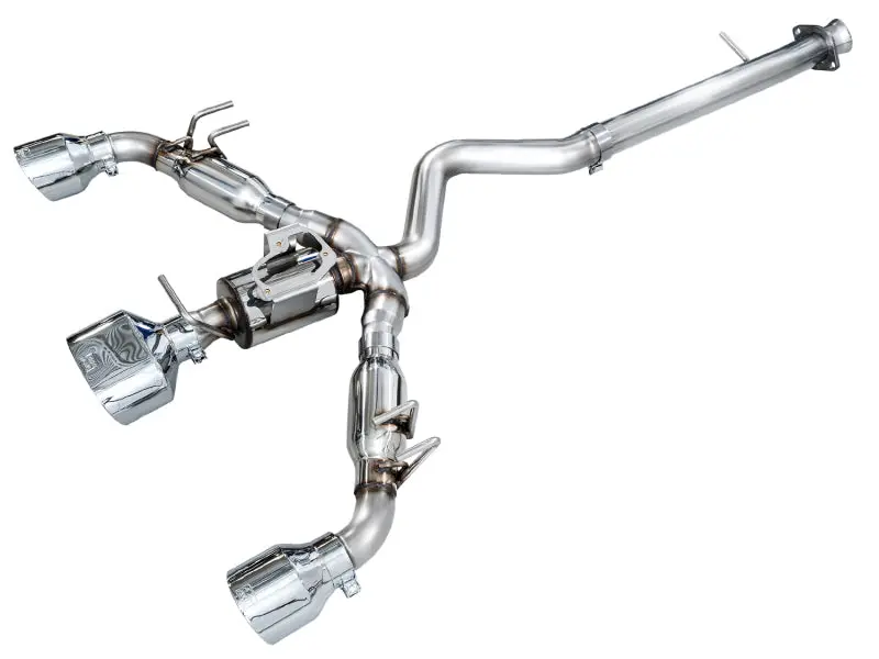 Awe 23-24 Toyota Gr Corolla Track Edition Catback Exhaust - Chrome Silver Tips 1