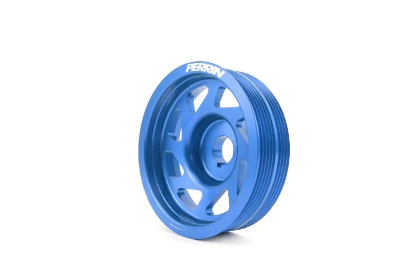 Perrin 93-14 Subaru Impreza (Incl. 02-14 Wrx) / 04-21 Sti Lightened Crank Pulley - Blue 1