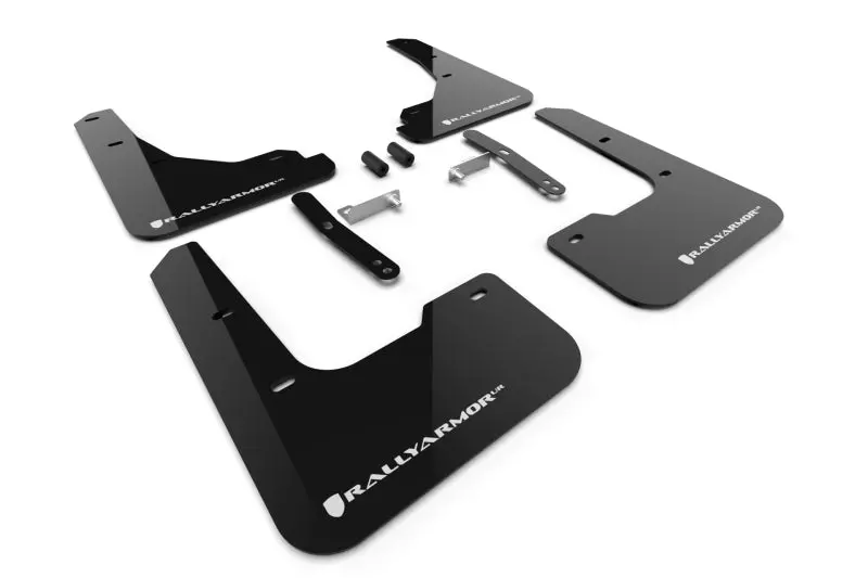 Rally Armor 24-26 Hyundai Elantra Black Mud Flap White Logo 1