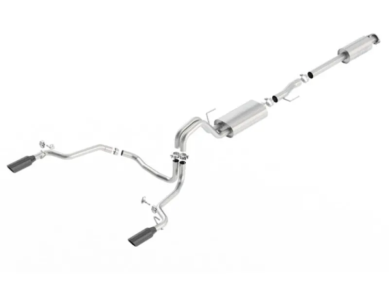Borla 15-17 Ford F-150 2.7L/ 3.5L Ecoboost/ 5.0L V8 Rear Exit S-Type Catback Exhaust Black Chrome 2