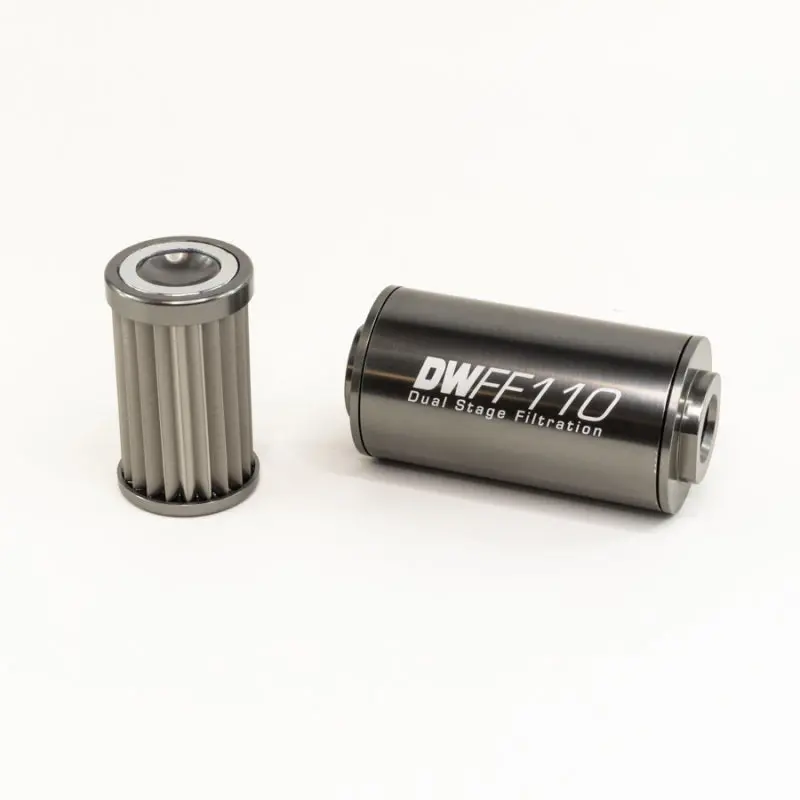 Deatschwerks Stainless Steel 10An 10 Micron Universal Inline Fuel Filter Housing Kit (110Mm) 1
