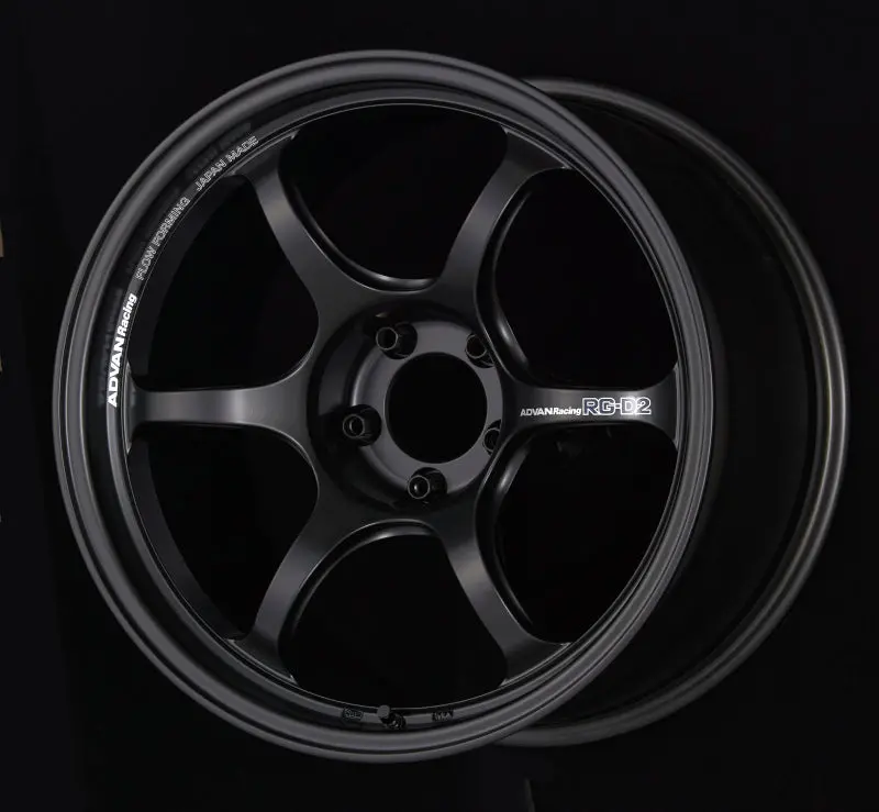 Advan Rg-D2 16X7.0 +42 4X100 Semi Gloss Black Wheel 1