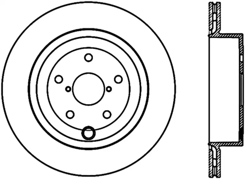 Stoptech 08-16 Subaru Impreza Wrx Sti Right Rear Slotted Cyro Brake Rotor 1