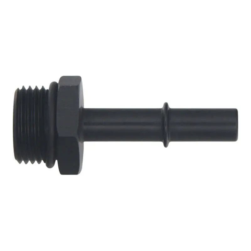 Deatschwerks 10An Orb Male To 3/8In Male Efi Quick Connect Adapter - Anodized Matte Black 1