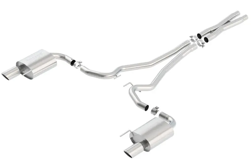 Borla S-Type Cat-Back 15-17 Ford Mustang Gt 5.0L V8 Mt/At 2.5In Pipe 4In Tip 1