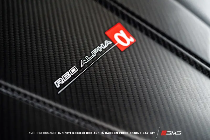Ams Performance Infiniti 17+ Q60 / 16+ Q50 3.0Tt Alpha Matte Carbon Engine Cover 1
