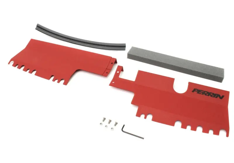 Perrin 15-21 Subaru Wrx/Sti Radiator Shroud (Without Oem Intake Scoop) - Red 1