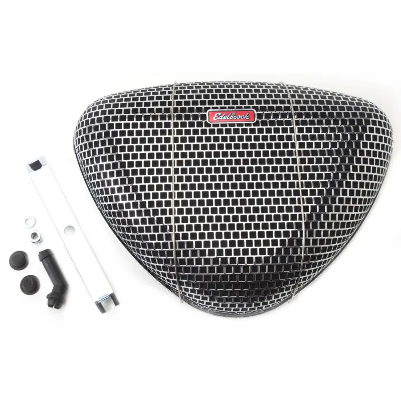 Edelbrock Air Cleaner Pro-Flo 1000 Series Triangular Steel Top 11 375In X 8 375In X 3In Chrome 1
