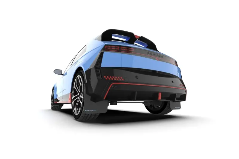 Rally Armor 25-26 Hyundai Ioniq 5 N Black Mud Flap W/Light Blue Logo 1