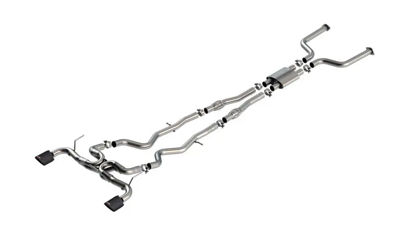Borla 16-24 Infinity Q50 (Auto V6) Atak Cat Back - 4.5In Carbon Fiber Black Anodized Tip 1