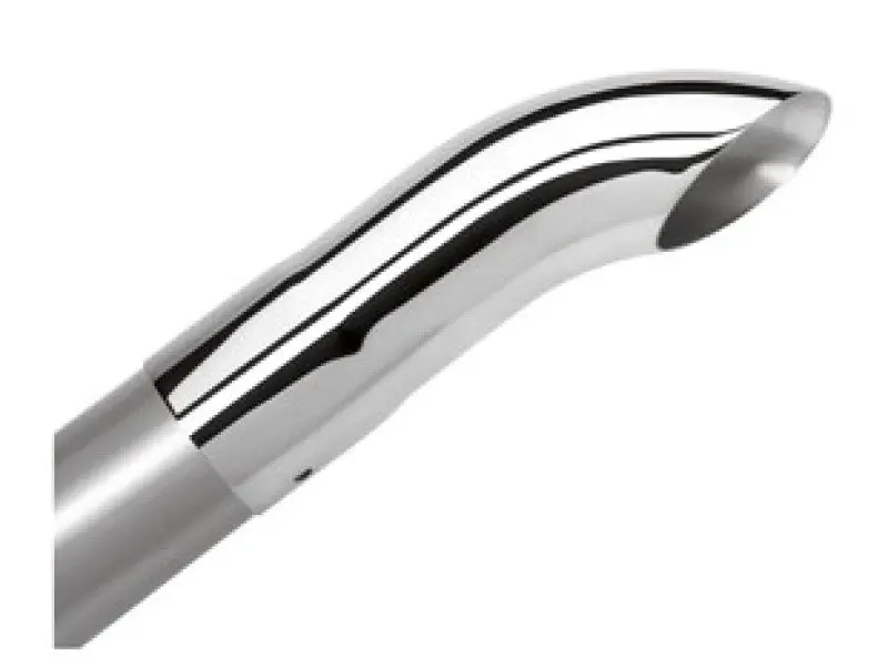 Borla Universal Polished Tip Single Round Turndown/Turnout (Inlet 3In. Outlet 3In) *No Returns* 1
