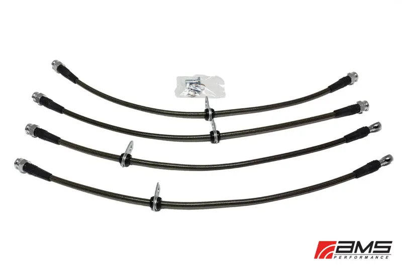Ams Performance 08-15 Mitsubishi Evo X Stainless Steel Brake Lines (4 Lines) 2