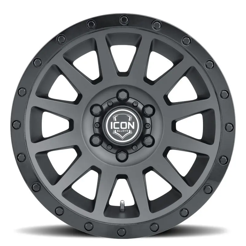 Icon Compression 18X9 6X5.5 0Mm Offset 5In Bs 106.1Mm Bore Double Black Wheel 2