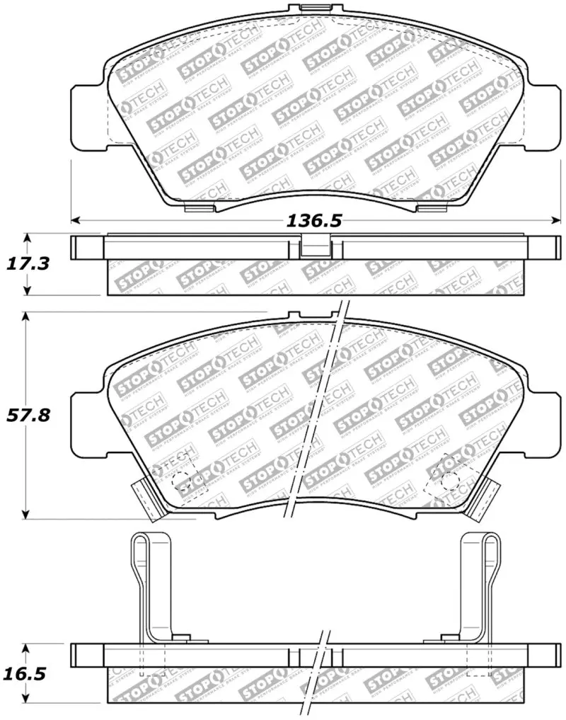 Stoptech Street Select Brake Pads - Rear 1