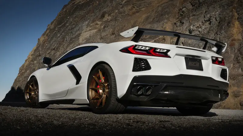 Borla 2020 Chevrolet Corvette C8 6.2 Atak 3In Exhaust System Dual Round Rolled A/C Black Chrome Tips 2