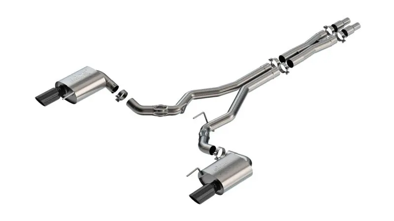 Borla 2024 Ford Mustang Gt 5.0L V8 W/O Active Exhaust Atak Cat-Back Exhaust System - Black Chrome 1