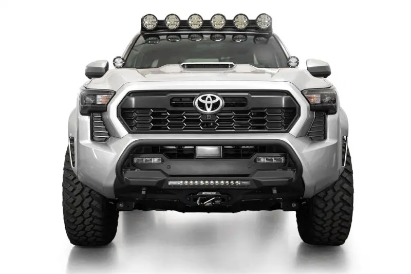 Addictive Desert Designs2024+ Toyota Tacoma Stealth Center Mount Winch Front Bumper W/ Top Hoop 1
