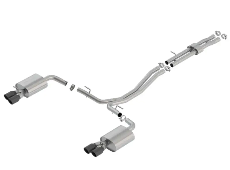 Borla 18-19 Ford Explorer Sport 3.5L 2.5In 2.25In Diameter S-Type Exhaust Black Chrome 3.5In Tip 1