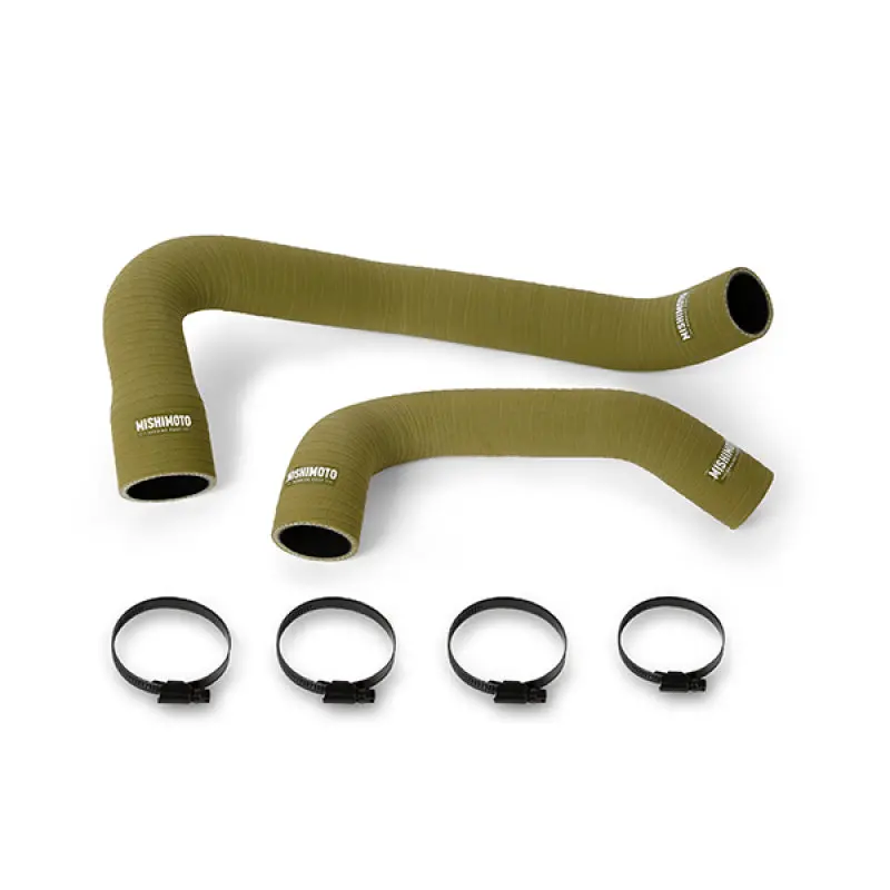 Mishimoto 97-06 Jeep Wrangler 6Cyl Silicone Hose Kit Olive Drab 1