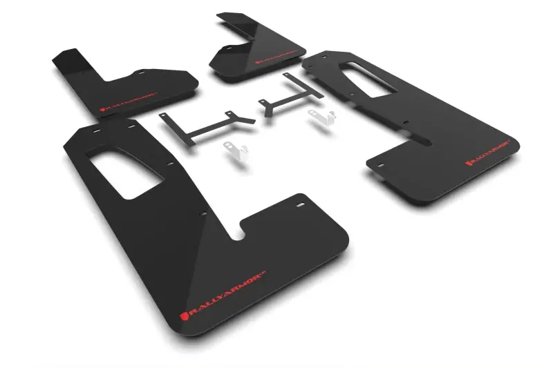 Rally Armor 22-26 Rivian R1s Black Ur Mud Flap W/Red Logo 1