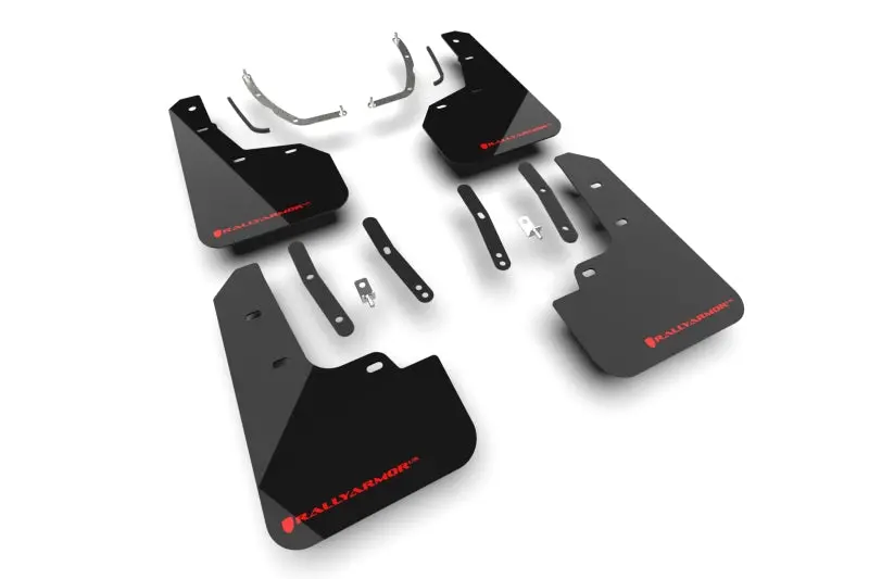 Rally Armor 25-26 Hyundai Tucson (Excl. Ice &Amp; Xrt) Black Ur Mud Flap W/ Red Logo 1