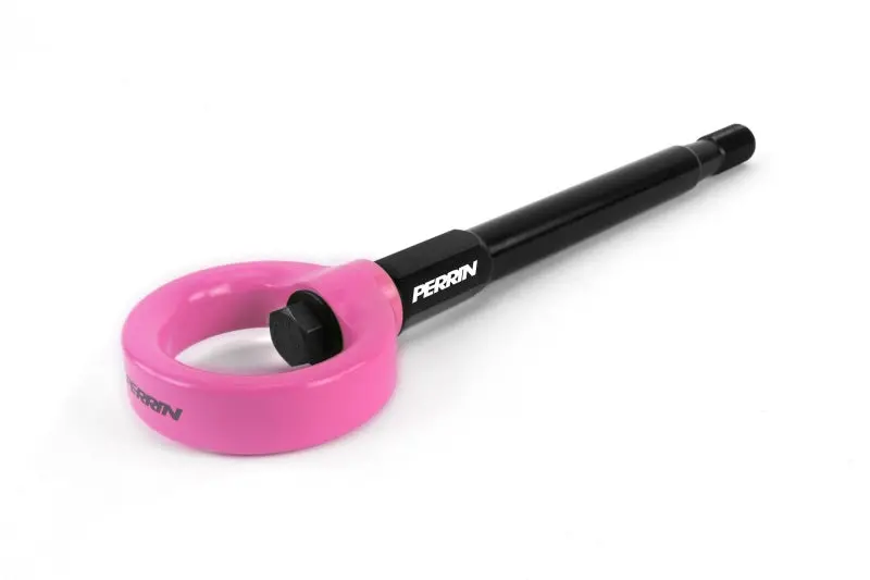 Perrin 08-14 Subaru Wrx & Sti / 08-11 Impreza / 05-09 Legacy Tow Hook Kit (Front) - Hyper Pink 1
