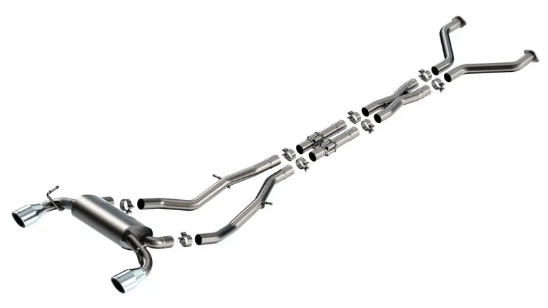 Borla 23-24 Nissan Z 2.5In S-Type Cat Back Exhaust 4.5In Tip - Stainless Steel Tips 1