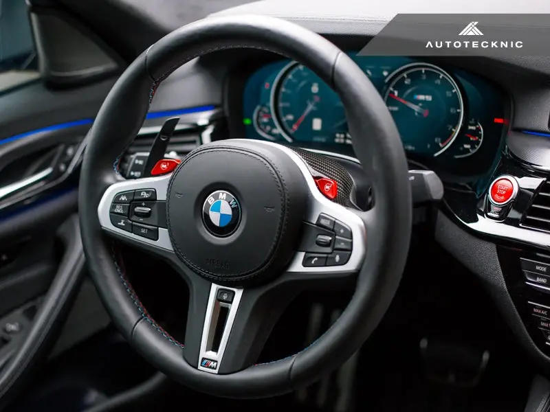 Autotecknic Replacement Carbon Steering Wheel Top Cover - F90 M5 2