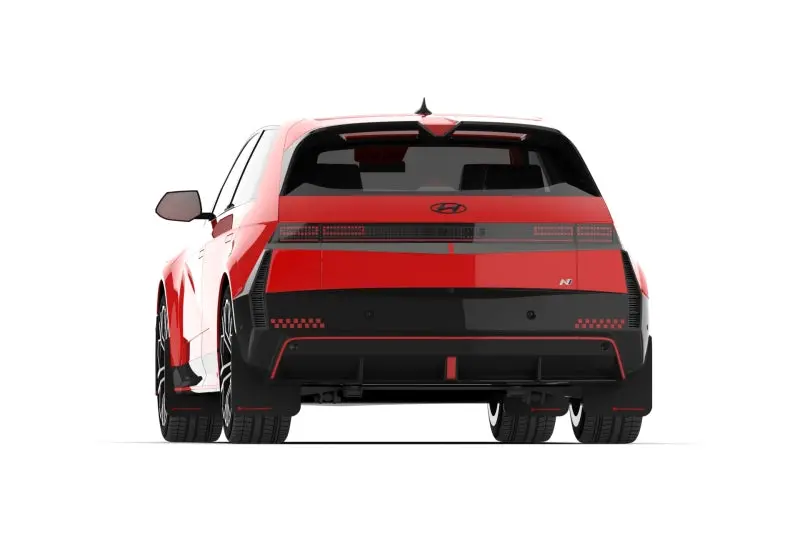 Rally Armor 25-26 Hyundai Ioniq 5 N Black Mud Flap W/White Logo 2