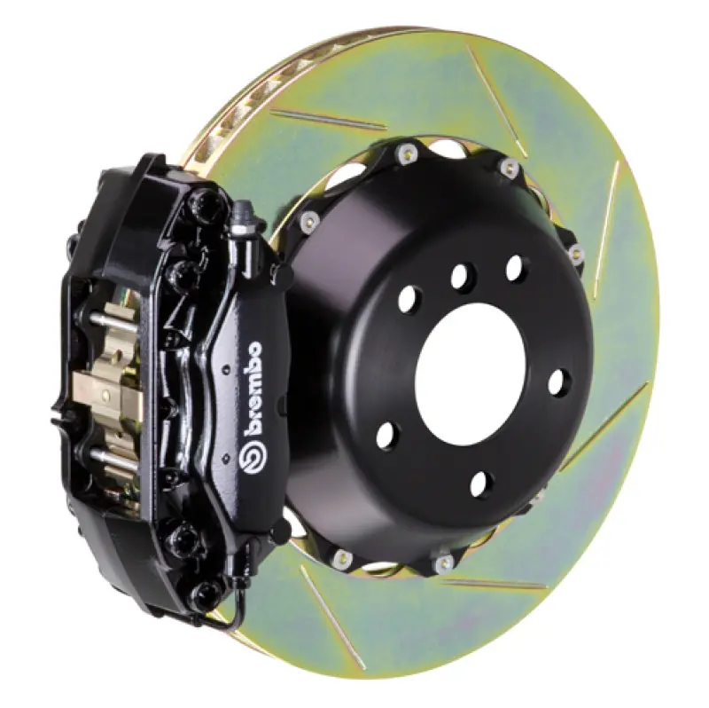 Brembo 08-13 M3 (E90/E92/E93) Rear Gt Bbk 4 Piston Cast 345X28 2Pc Rotor Slotted Type-1-Black 1