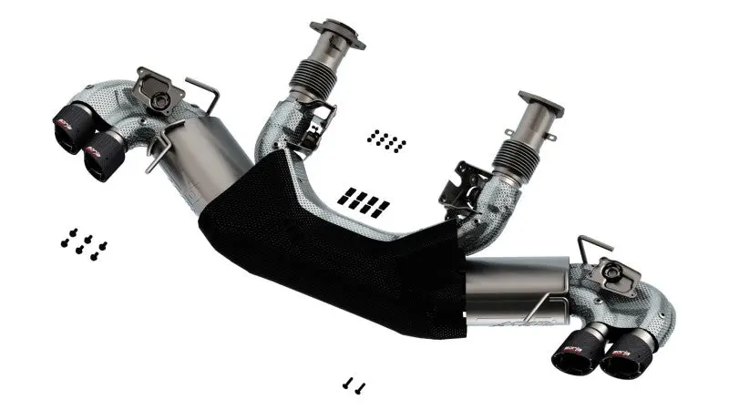 Borla 2020 Chevrolet Corvette C8 6.2L Atak 3In Exhaust System Dual Round Angle Cut Carbon Fiber Tips 2