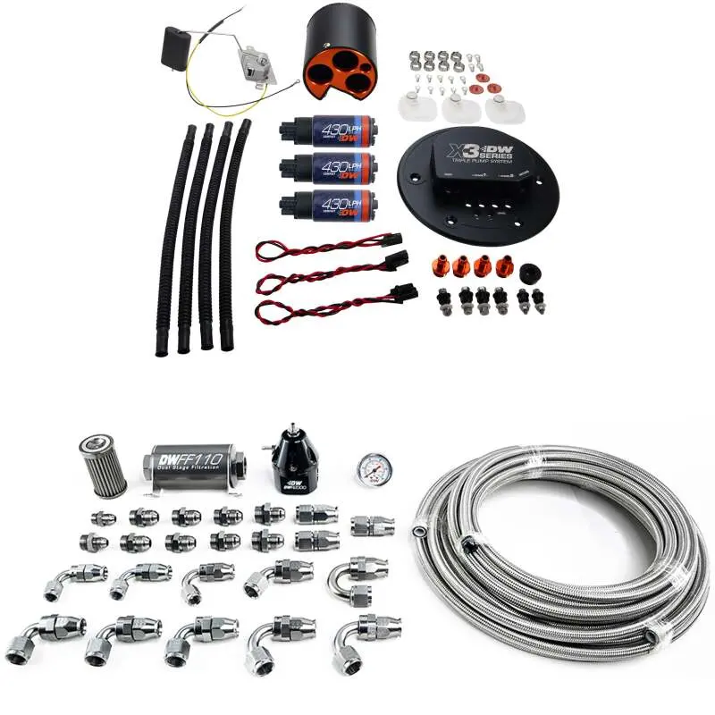 Deatschwerks 98-04 Ford Mustang X3 Module With Dw430c Pump And Plumbing Kit 1