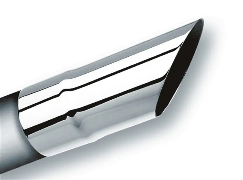 Borla Universal Polished Tip Single Round Angle-Cut (Inlet 2 1/4In. Outlet 2 1/4In) 1