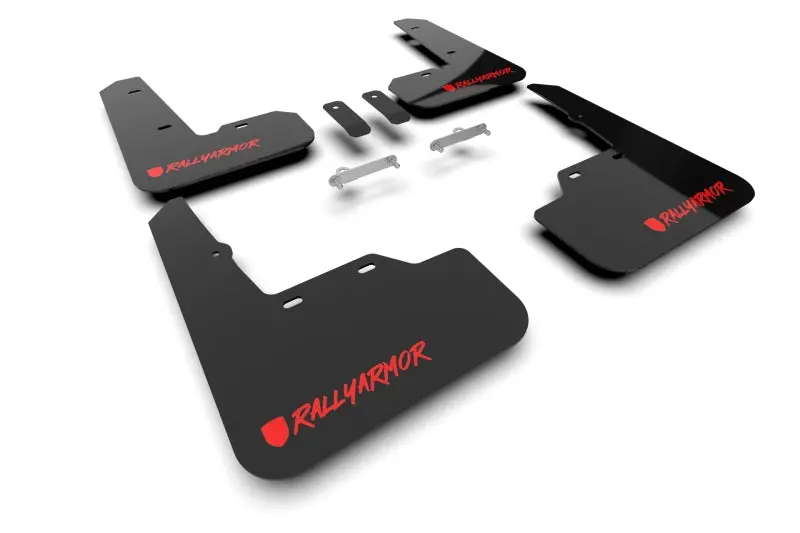 Rally Armor 22-26 Subaru Wrx Black Ur Mud Flap Altered Font Red Logo 1