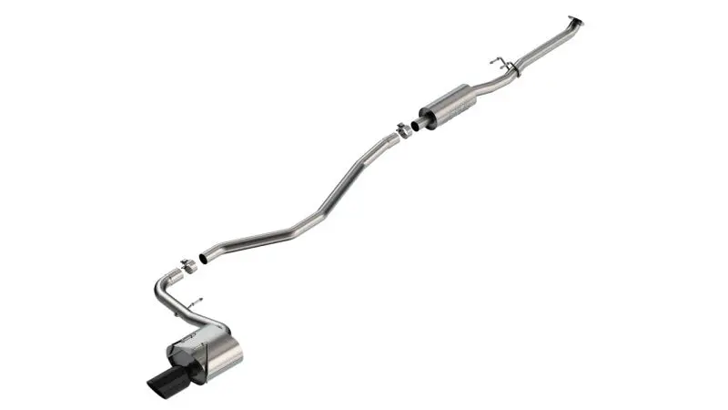 Borla 22-24 Honda Civic Sport 2.25In S-Type Cat Back 4In Tip - Black Chrome 1