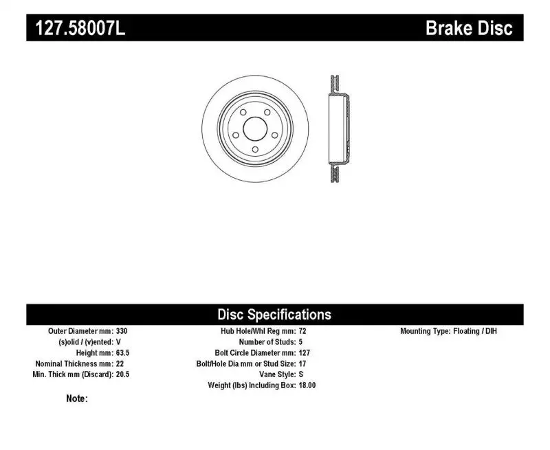 Stoptech Slotted & Drilled Sport Brake Rotor 11-15 Jeep Grand Cherokee (Excludes Srt8) 1