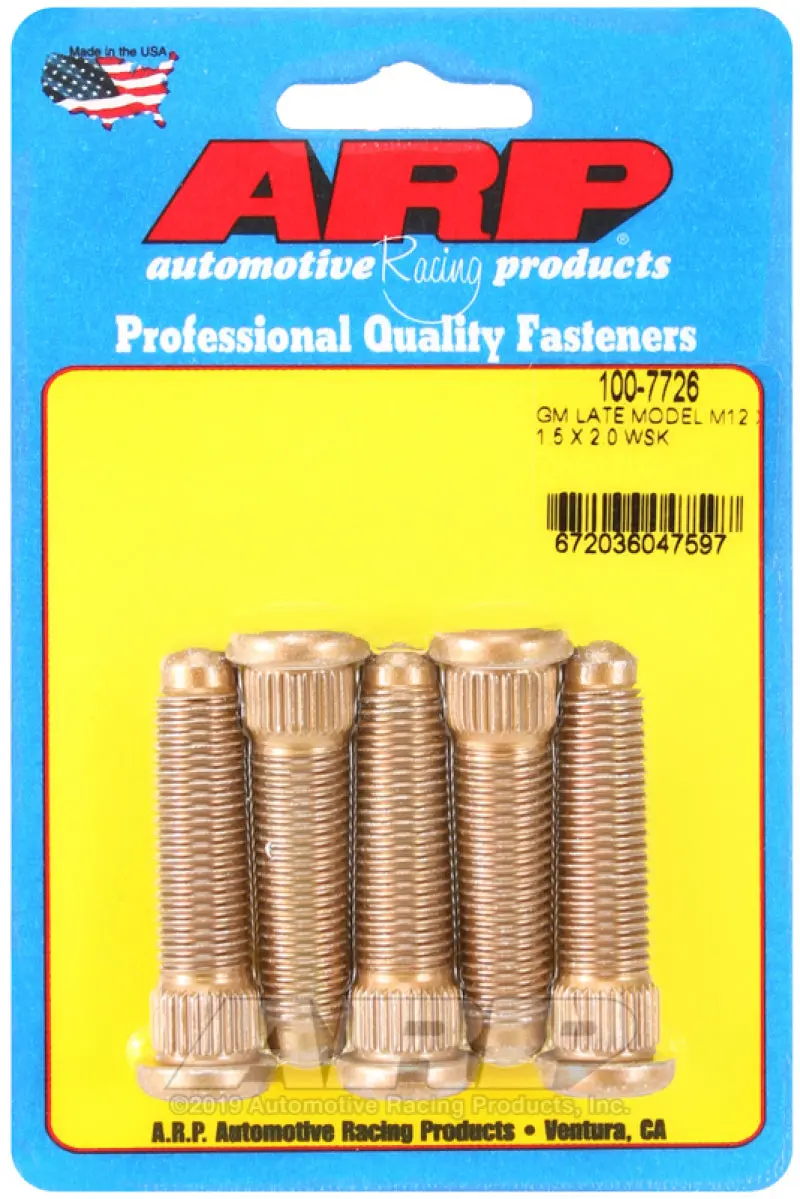 Arp Gm Late Model M12 X 1.5 X 2.0 Wheel Stud Kit 1