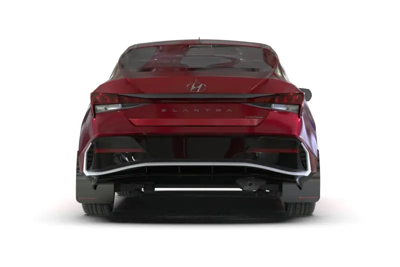 Rally Armor 24-26 Hyundai Elantra Black Mud Flap Metallic Black Logo 1