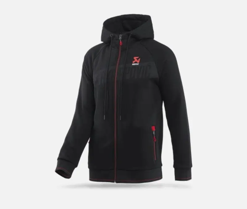 Akrapovic Mens Corpo Zip Hoodie Black - Large 1