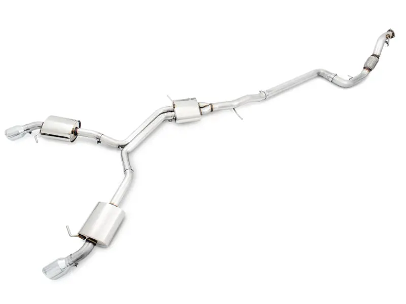 Awe Tuning Audi B9 A5 Touring Edition Exhaust Dual Outlet - Chrome Silver Tips (Includes Dp) 1
