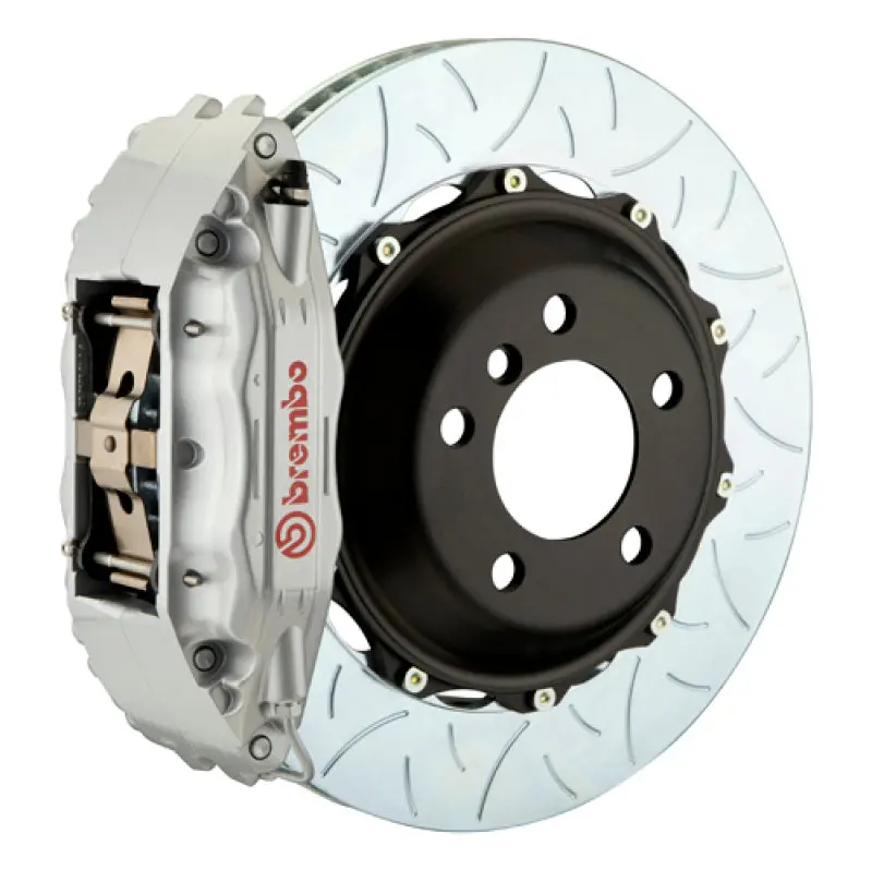 Brembo 01-06 M3 (E46) Front Gt Bbk 4 Piston Cast 2Pc 355X32 2Pc Rotor Slotted Type3-Silver 1