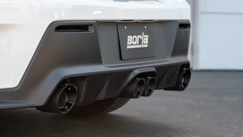 Borla 23-24 Toyota Gr Corolla Atak Cat Back System - Carbon Fiber & Black Anodized 1