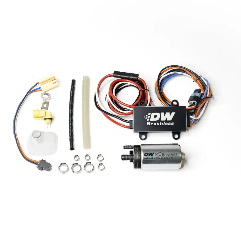 Deatschwerks Dw440 440Lph Brushless Fuel Pump W/ Pwm Controller & Install Kit 2015+ Ford Mustang Gt 1