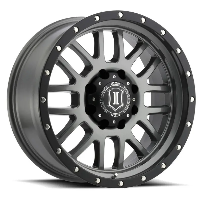 Icon Alpha 20X9 8X170 0Mm Offset 5In Bs 125.2Mm Bore Gun Metal Wheel 1