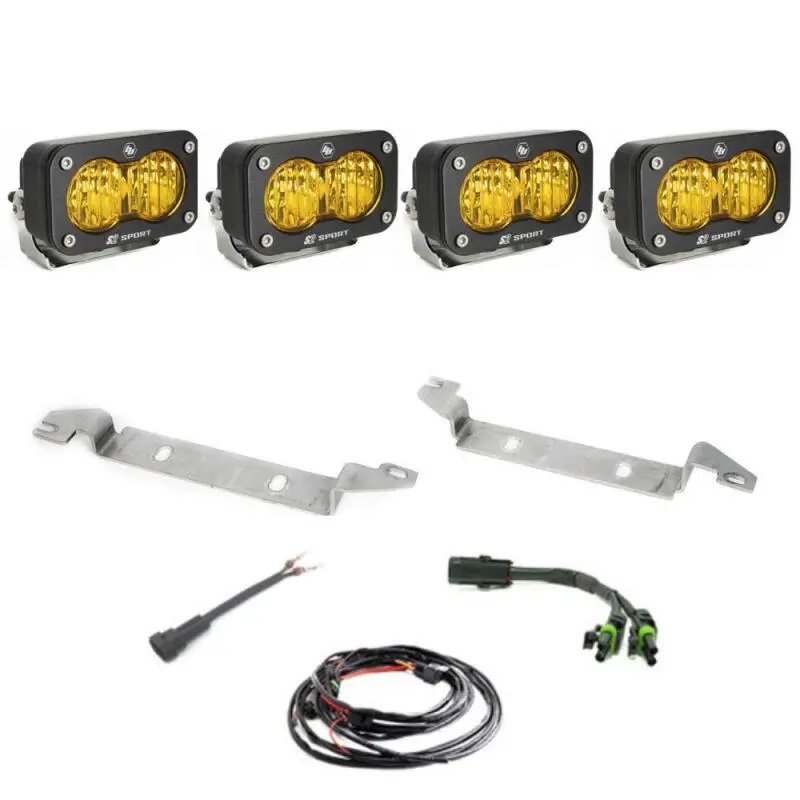 Baja Designs 2023+ Toyota Sequoia S2 Sport Fog Pocket Kit - Baja Amber 2