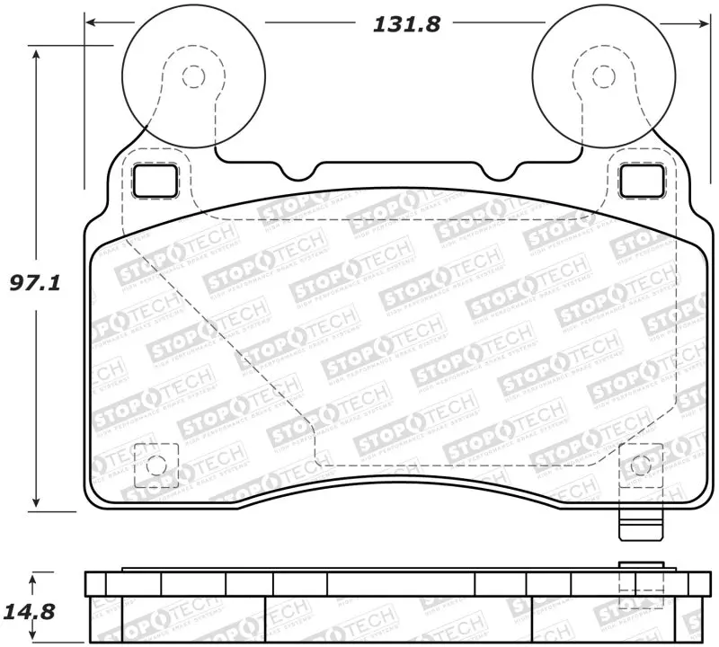 Stoptech Performance 14-19 Cadillac Cts Front Brake Pads 1