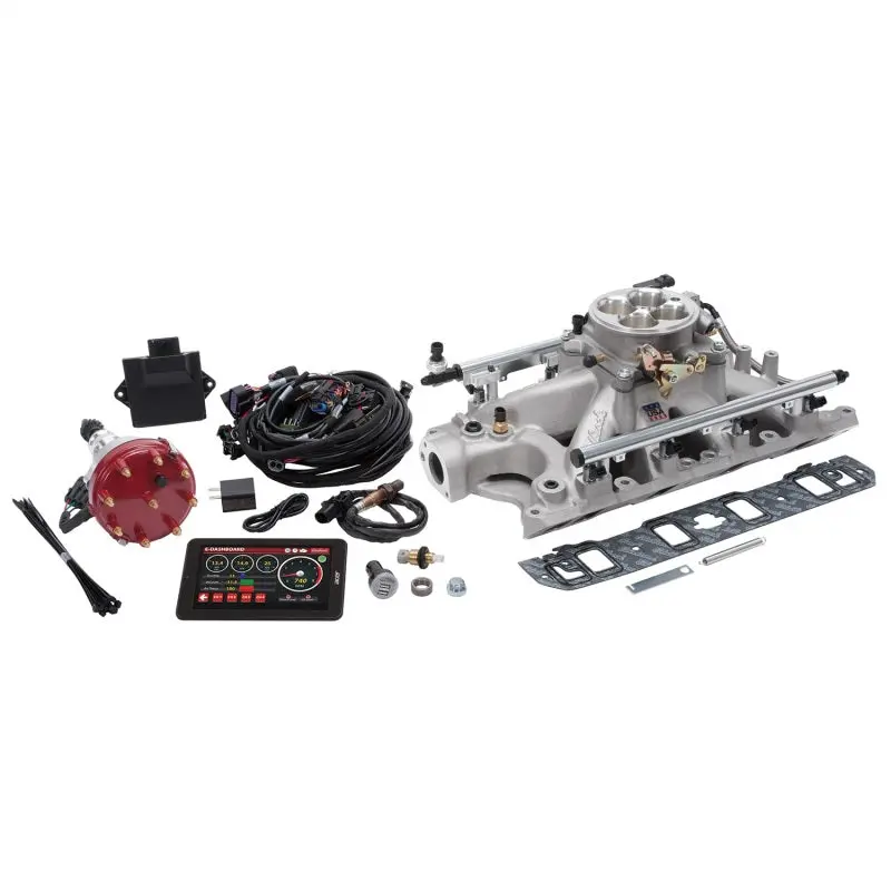 Edelbrock Pro Flo 4 Fuel Injection Kit Seq Port Ford 289-302 Ci 550 Hp 29 Lbhr Injectors Satin 1
