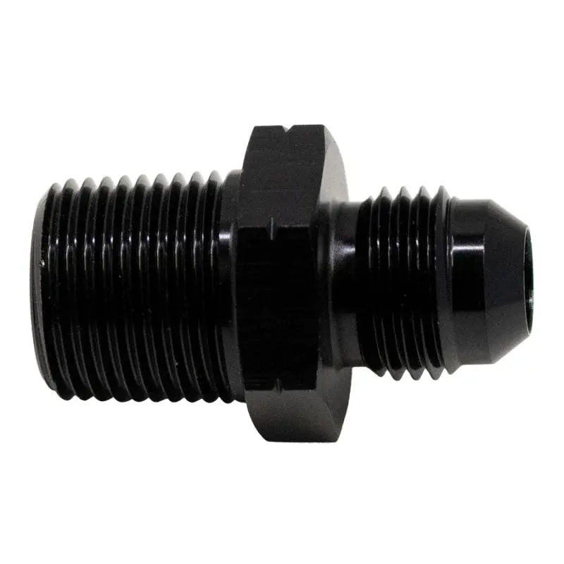 Deatschwerks 6An Male Flare To 3/8In Male Npt Adapter - Anodized Matte Black 1