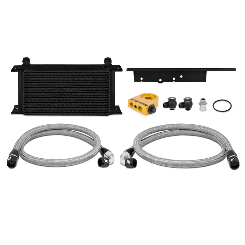 Mishimoto 03-09 Nissan 350Z / 03-07 Infiniti G35 (Coupe Only) Oil Cooler Kit - Thermostatic Black 1