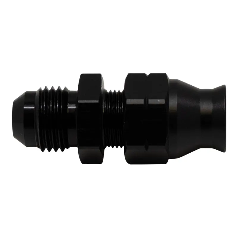 Deatschwerks 6An Male Flare To 5/16In Hardline Compression Adapter - Anodized Matte Black 2